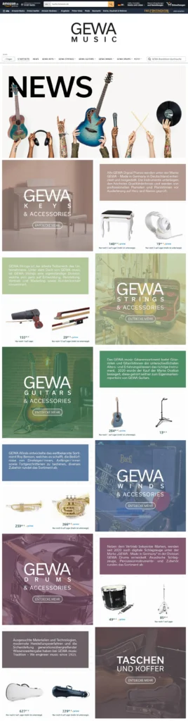 GEWA Music Website Newsletter